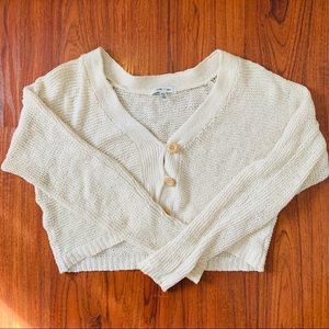 Button Cropped Cardigan
